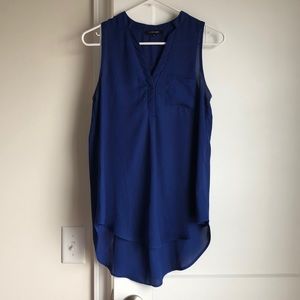 Papermoon StitchFix blue high-low blouse